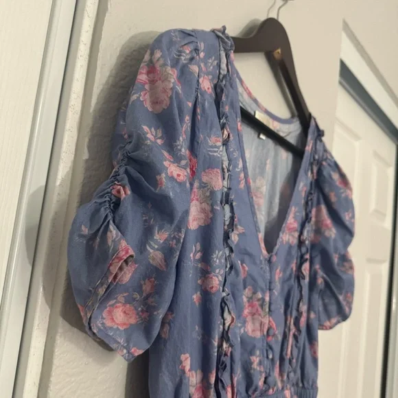 LoveShackFancy • Roth Mini Dress • Blue Floral Print • Medium - Picture 7 of 13